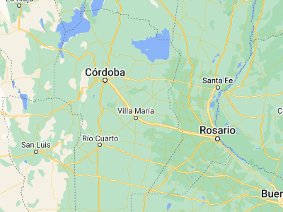 Map showing location of La Playosa (-32.10002, -63.03088)
