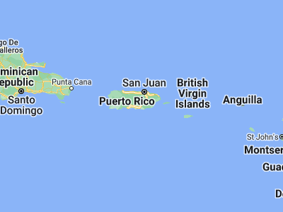 Map showing location of La Plena (18.04663, -66.20461)
