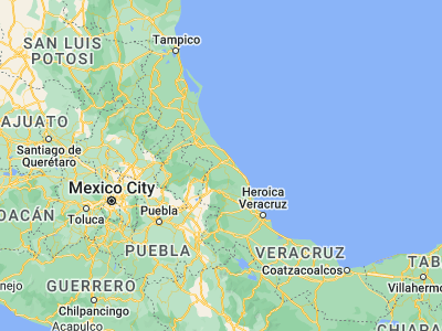 Map showing location of La Poza (20.11256, -96.98766)