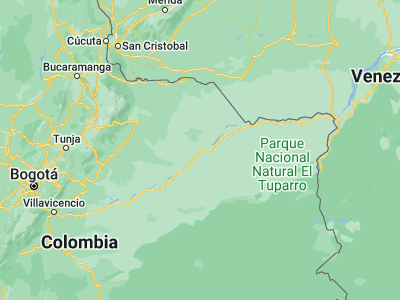 Map showing location of La Primavera (5.49056, -70.40917)