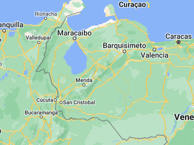 Map showing location of La Quebrada (9.15462, -70.57604)