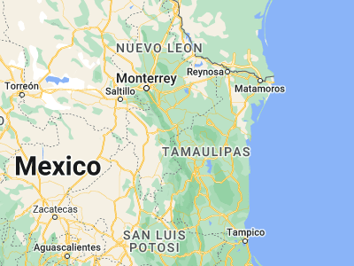 Map showing location of La Reforma (24.69781, -99.54136)
