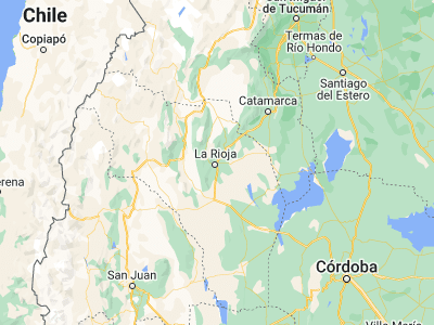 Map showing location of La Rioja (-29.41105, -66.85067)