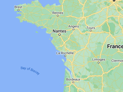 Map showing location of La Roche-sur-Yon (46.66667, -1.43333)