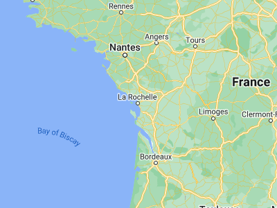 Map showing location of La Rochelle (46.16667, -1.15)