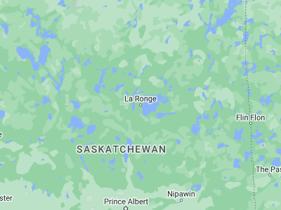 Map showing location of La Ronge (55.10013, -105.28422)