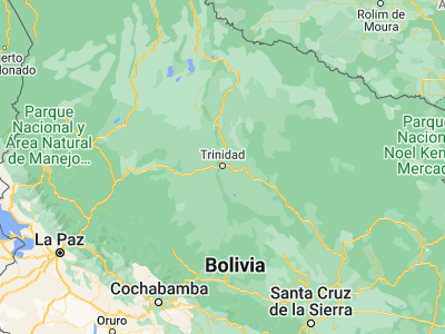 Map showing location of La Santisima Trinidad (-14.83333, -64.9)