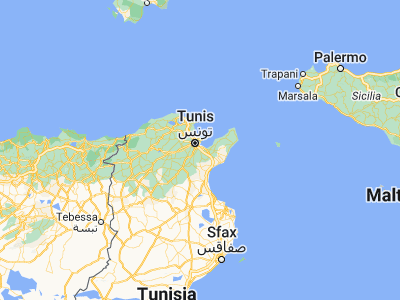 Map showing location of La Sebala du Mornag (36.67931, 10.29195)
