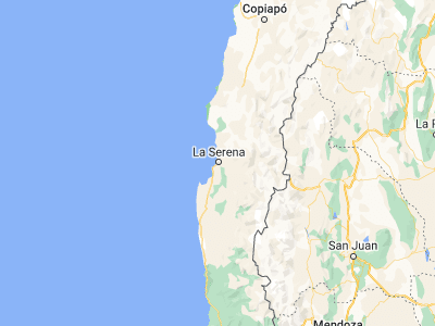 Map showing location of La Serena (-29.90778, -71.25417)