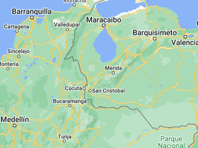Map showing location of La Tendida (8.50757, -71.83166)