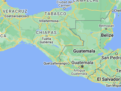 Map showing location of La Trinitaria (16.12197, -92.05518)