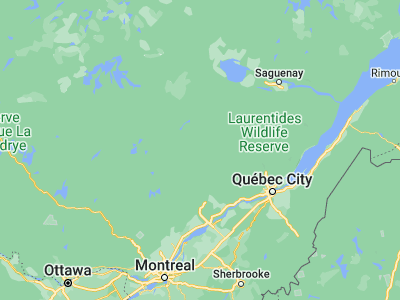 Map showing location of La Tuque (47.43337, -72.7824)