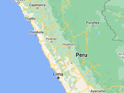 Map showing location of La Unión (-9.82907, -76.8018)
