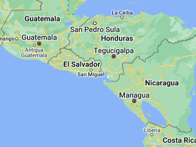 Map showing location of La Unión (13.33694, -87.84389)