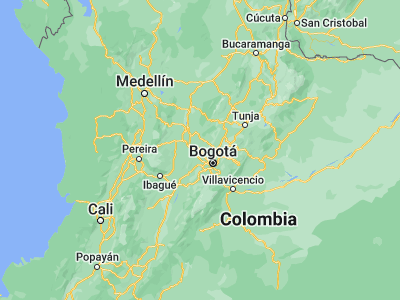 Map showing location of La Vega (4.99779, -74.33979)