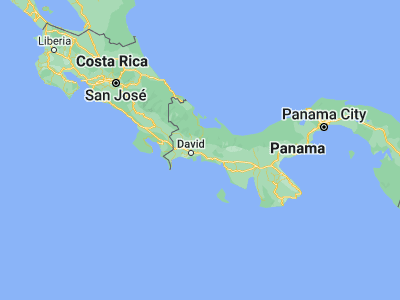 Map showing location of La Victoria (8.45, -82.25)