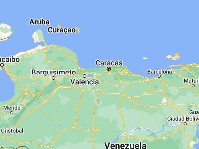 Map showing location of La Victoria (10.21844, -67.33017)