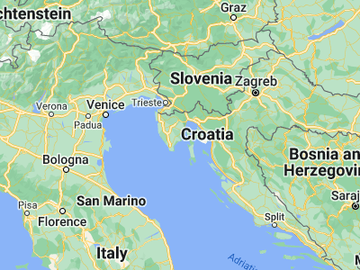 Map showing location of Labin (45.095, 14.11972)