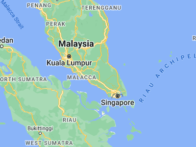Map showing location of Labis (2.385, 103.021)