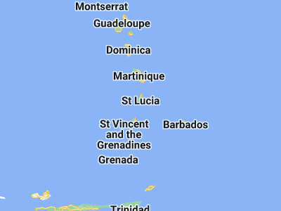 Map showing location of Laborie (13.75, -60.98333)