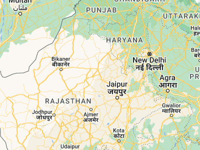 Map showing location of Lachhmangarh Sīkar (27.82294, 75.02754)