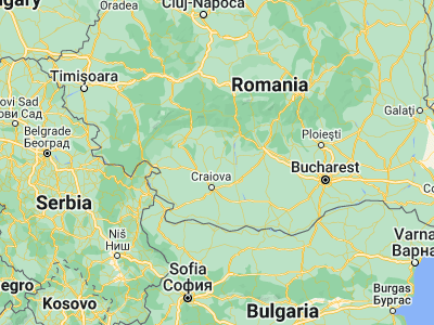 Map showing location of Lăcusteni (44.7, 23.9)