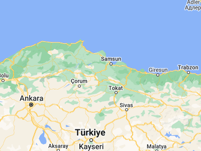 Map showing location of Ladik (40.91056, 35.89194)