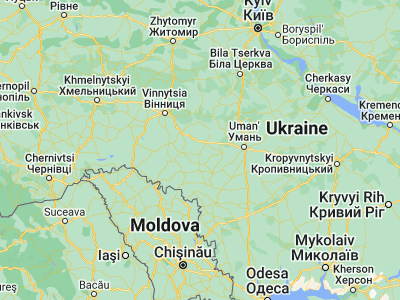 Map showing location of Ladyzhyn (48.68496, 29.23678)