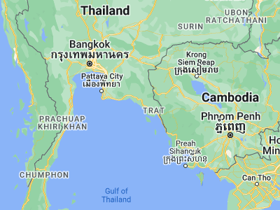 Map showing location of Laem Sing (12.48164, 102.07375)