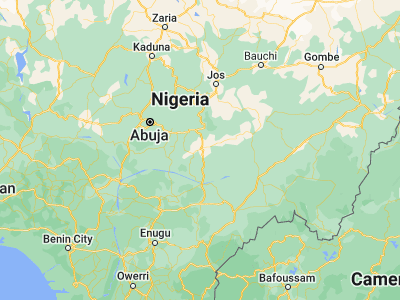 Map showing location of Lafia (8.48333, 8.51667)