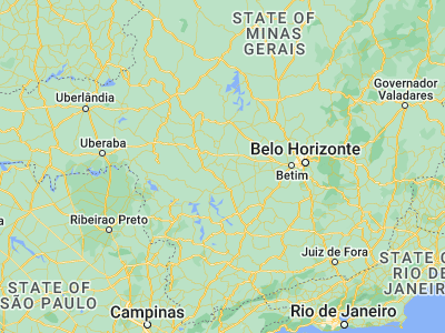 Map showing location of Lagoa da Prata (-20.0225, -45.54361)
