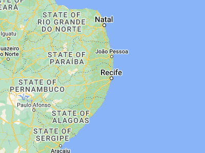 Map showing location of Lagoa do Itaenga (-7.93611, -35.29028)