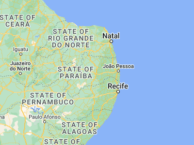 Map showing location of Lagoa Seca (-7.17083, -35.85361)
