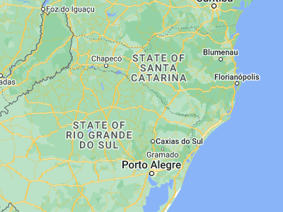 Map showing location of Lagoa Vermelha (-28.20861, -51.52583)