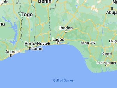 Map showing location of Lagos (6.45306, 3.39583)