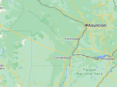 Map showing location of Laguna Limpia (-26.49565, -59.68083)