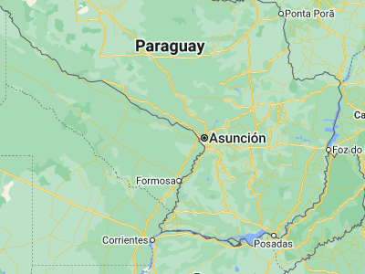 Map showing location of Laguna Naick-Neck (-25.24769, -58.09383)