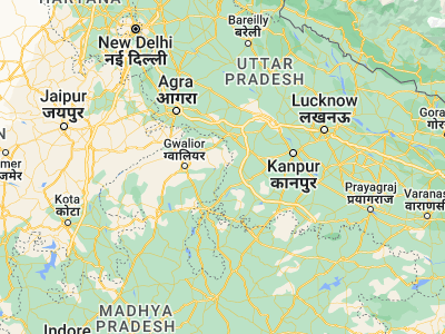 Map showing location of Lahār (26.19401, 78.94137)