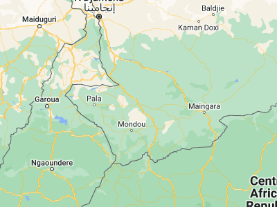 Map showing location of Laï (9.3952, 16.2989)