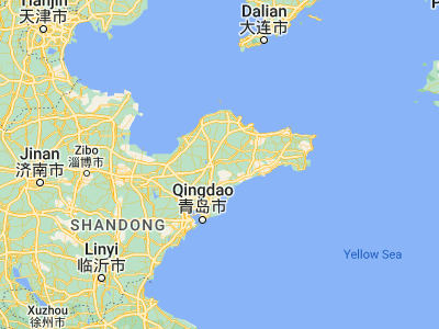 Map showing location of Laiyang (36.97583, 120.71361)