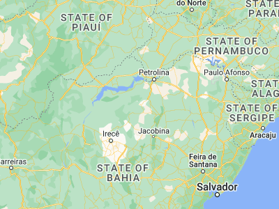 Map showing location of Laje (-10.18333, -40.96667)