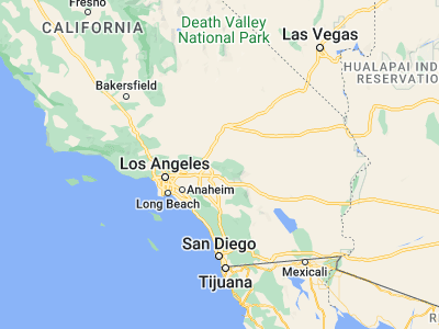 Map showing location of Lake Arrowhead (34.24834, -117.18921)