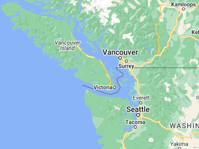 Map showing location of Lake Cowichan (48.82495, -124.05461)