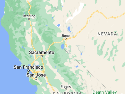 Map showing location of Lake Tahoe (39.096, -120.03343)