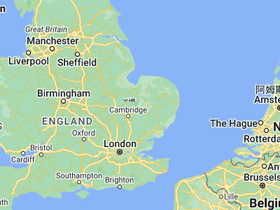 Map showing location of Lakenheath (52.41755, 0.52211)