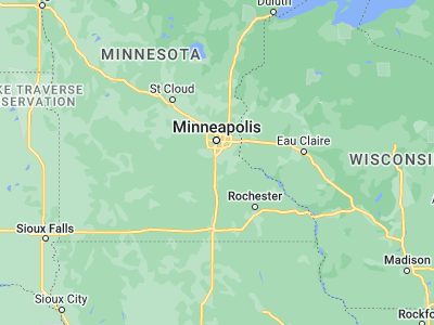 Map showing location of Lakeville (44.64969, -93.24272)