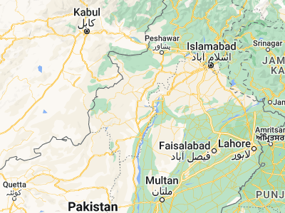 Map showing location of Lakki Marwat (32.60795, 70.91142)