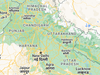 Map showing location of Laksar (29.75876, 78.04086)