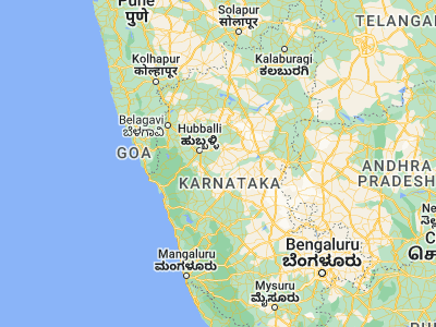 Map showing location of Lakshmeshwar (15.13333, 75.46667)