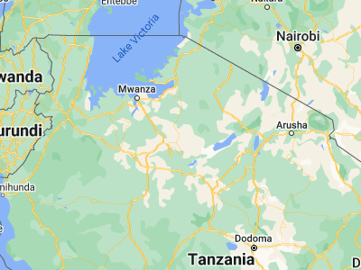 Map showing location of Lalago (-3.45, 33.95)